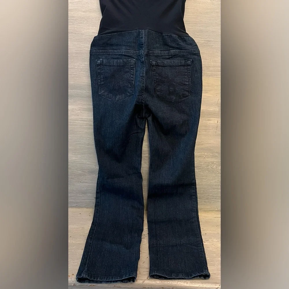 Motherhood Maternity Dark Wash Straight Leg Denim‎ Blue Jeans Small GC